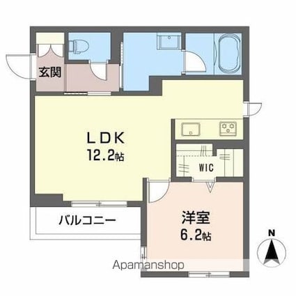 Ｐｒｅｍｉａｓ　Ｋ　室見[1LDK/46.89m2]の間取図
