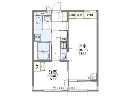 レオパレス清知[1LDK/43.06m2]の間取図