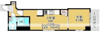 スピカ東小岩[1DK/26.06m2]の間取図