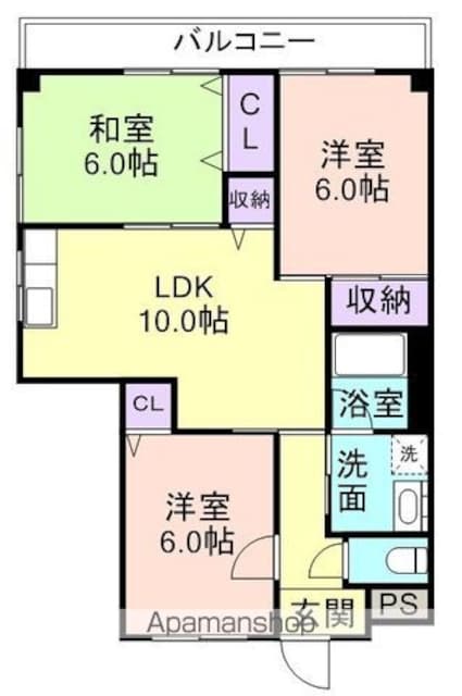 エクセラーメゾンＫ[3LDK/63m2]の間取図