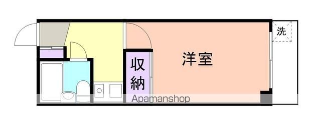 スカイハイツ三木町[1K/24.03m2]の間取図
