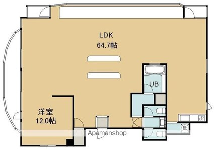 ロイヤルシティ弐番館青柳[1LDK/211m2]の間取図