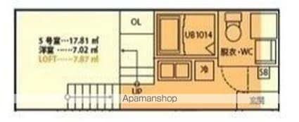 ハーモニーテラス北小岩Ⅷ[1R/17.81m2]の間取図
