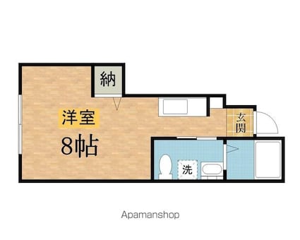 レガーロＣ棟[1R/23.8m2]の間取図