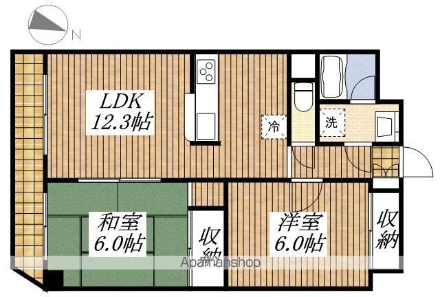 日野市豊田のマンションの間取り