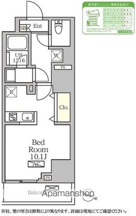 コートレジデンス南大塚[1R/30.11m2]の間取図