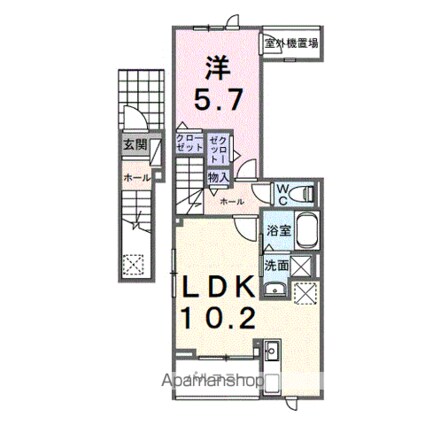 ホグワーツＢ[1LDK/43.9m2]の間取図