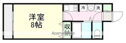 ダイアパレス仙台中央[1K/26.77m2]の間取図