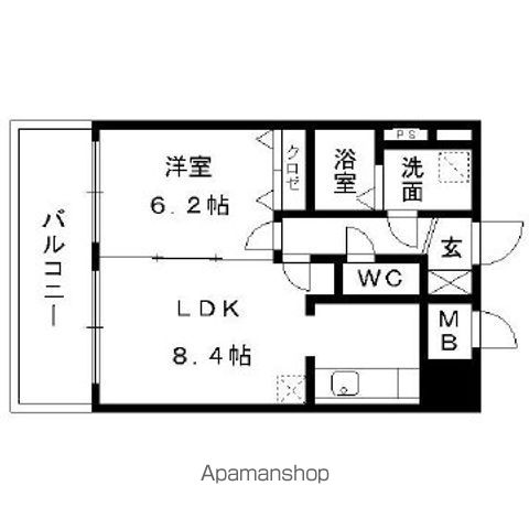 【ソレイユ六本松の間取り】