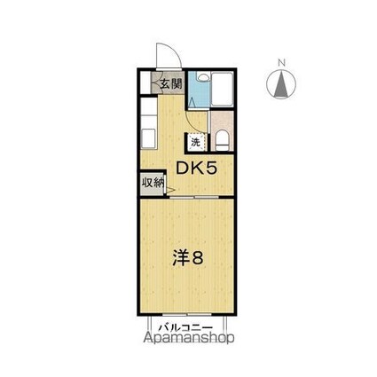 セジュール参番館[1DK/26.71m2]の間取図