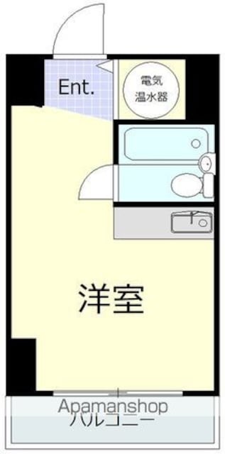 上野アビタシオン[1R/16.74m2]の間取図