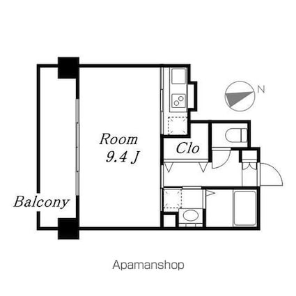 ＣＡＳＴＥＬＬＯ　ＡＳＳＯ[1K/30.06m2]の間取図