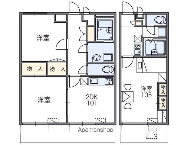 レオパレスプランタン参番館の間取り写真