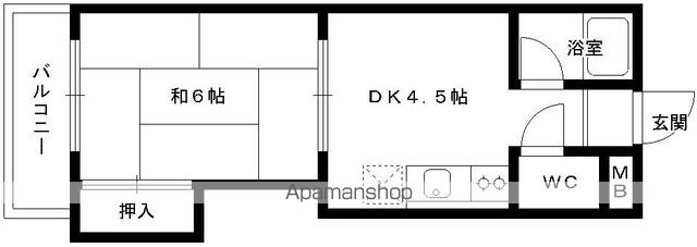 福岡市東区松崎のマンションの間取り