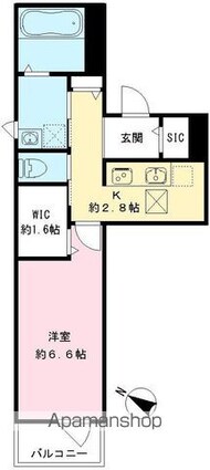 玉南ビル（ＺＥＨ）[1K/32.8m2]の間取図