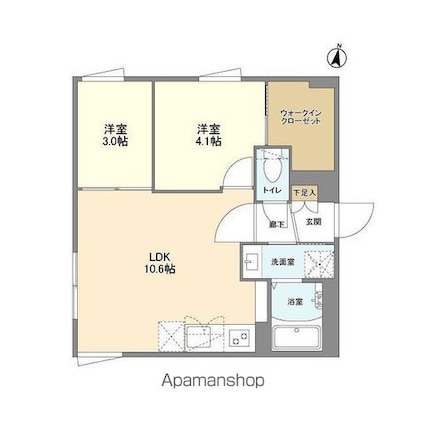 東京都杉並区堀ノ内２丁目[2LDK/40.92m2]の間取図