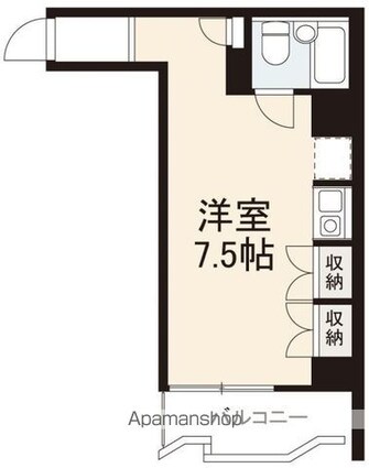 ヴィラ扇[1R/22.4m2]の間取図