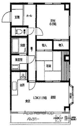 ＭＡＣＳビル[2LDK/58.9m2]の間取図