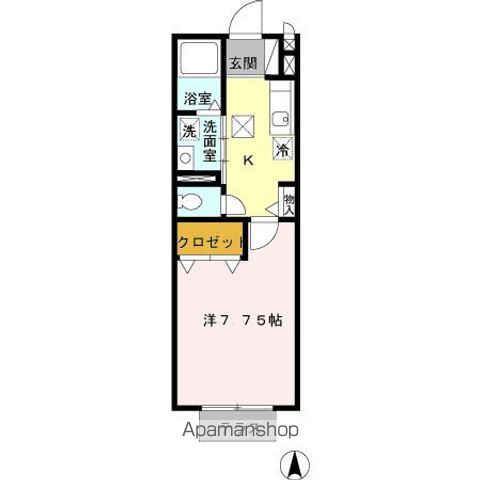 岐阜市折立のアパートの間取り