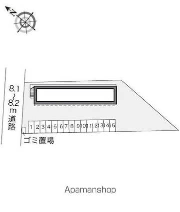 レオパレス銚子[1K/22.7m2]の配置図