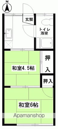 第３富士荘[2K/29.75m2]の間取図