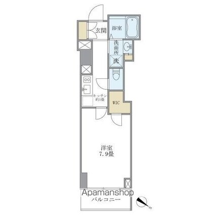 プランドール水天宮[1K/28.28m2]の間取図