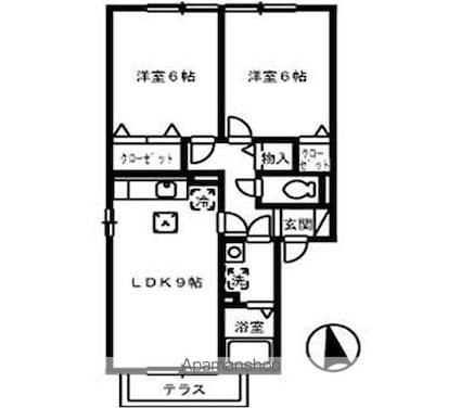 アーバンハイツ２８[2DK/50.27m2]の間取図