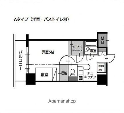 ラポール中島[1K/35.02m2]の間取図