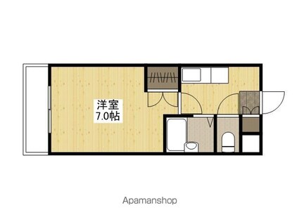 広島県広島市安佐南区西原２丁目[1K/19.02m2]の間取図