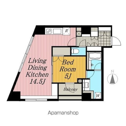 東京都台東区上野３丁目[1LDK/50.59m2]の間取図