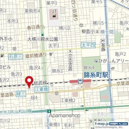 ダイアパレス錦糸町第三[1K/21.59m2]の周辺