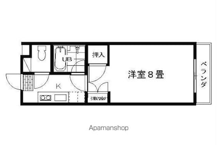 ＭＡＩＳＯＮ　ＤＥ　ＰＡＲＶＥＮＩＲ[1K/25.89m2]の間取図
