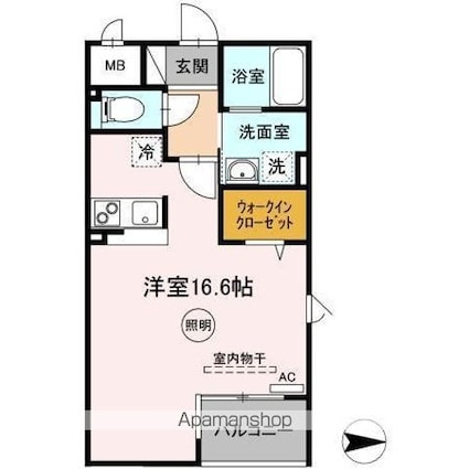 ＭＡＮＹ　ＦＩＥＬＤＳ　ＤＸ[1R/39.93m2]の間取図