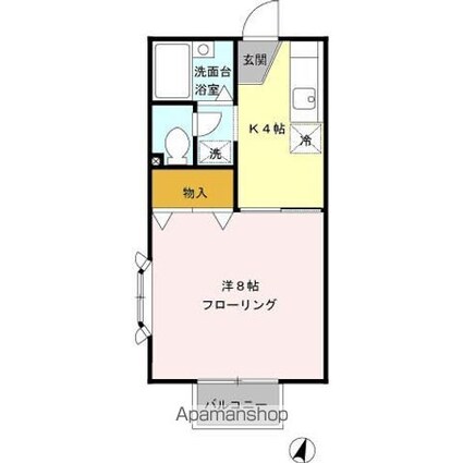 ハイツＳＨＩＯＮ[1K/26.93m2]の間取図