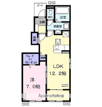 メゾン　フルール　Ａ[1LDK/50.08m2]の間取図