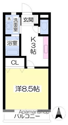 コスモス弐番館[1K/29.16m2]の間取図
