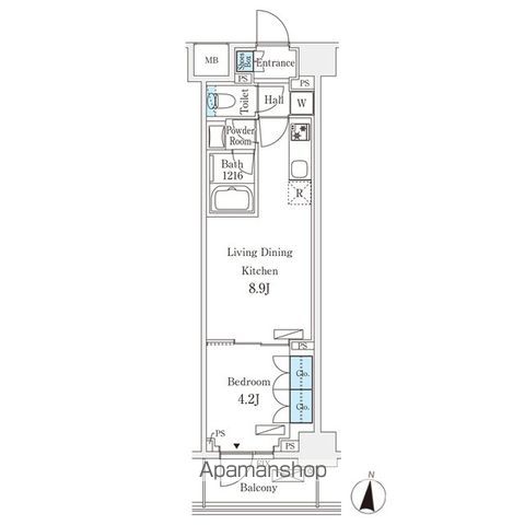 フロンティアレジデンス錦糸公園の間取り