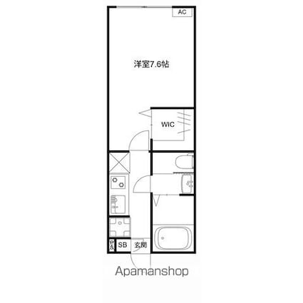 ＭＱｕａｒｔｏ堀切菖蒲園[1K/25.32m2]の間取図