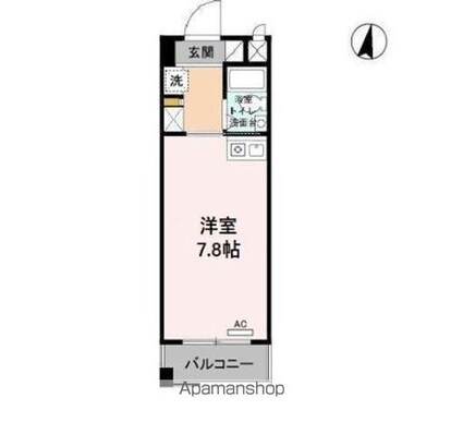 Ｋｏｍｏｄｏｋａｓａ　Ｍｉｗａ[1R/20.52m2]の間取図
