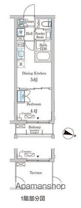 ジオエント大塚[1DK/25.2m2]の間取図