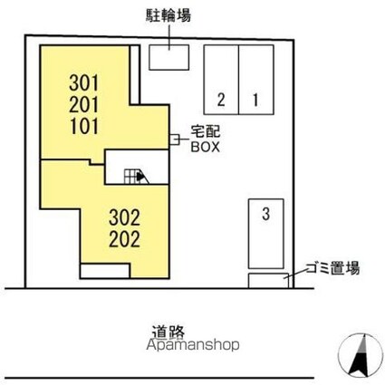 コーエクジスタンス主税[2LDK/60.53m2]の配置図