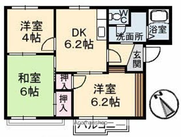 コーポ木谷の間取り写真