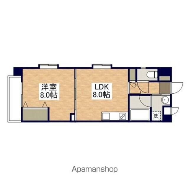 ラプラージュ緑町[1LDK/40.59m2]の間取図
