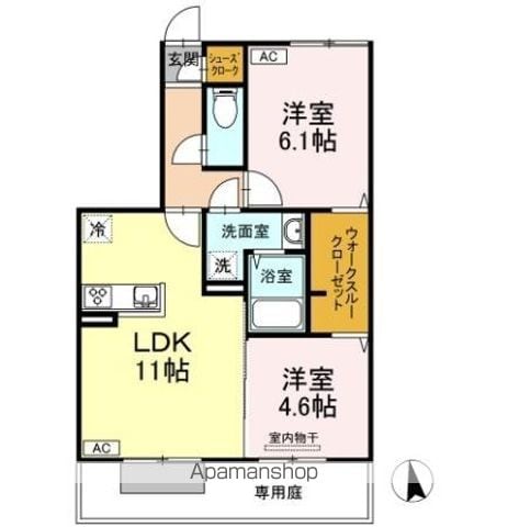 プリムヴェール大内 C棟の間取り写真