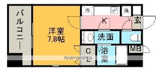 福岡市博多区上呉服町のマンションの間取り