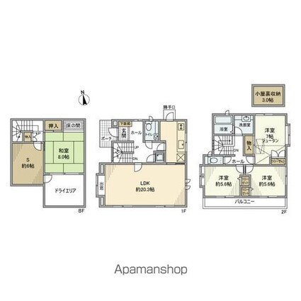 永福戸建[4SLDK/130.14m2]の間取図