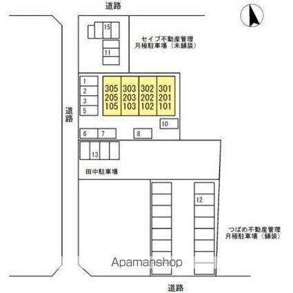 岡山県岡山市南区若葉町[1K/29.98m2]の配置図