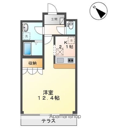 コスモスイート[1K/36m2]の間取図
