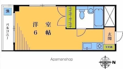 シティフラット２５[1R/17m2]の間取図