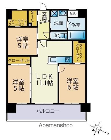 アクシア大橋の間取り写真